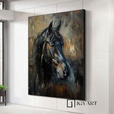 Animal Painting Horse Oil Painting Ferghana horse painting Horse Head Painting Personalized Gifts