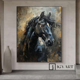 Animal Painting Horse Oil Painting Ferghana horse painting Horse Head Painting Personalized Gifts