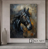 Animal Painting Horse Oil Painting Ferghana horse painting Horse Head Painting Personalized Gifts