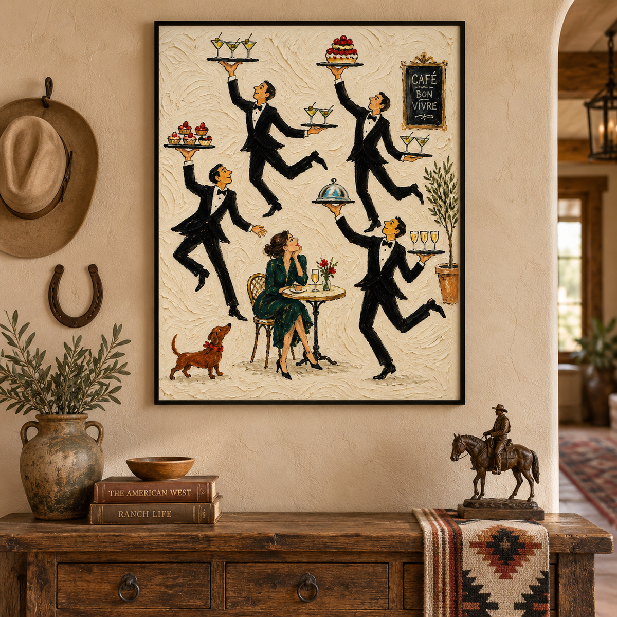 French Bistro Wall Art For Dining Room Vintage Kitchen Decor With Textured Finish