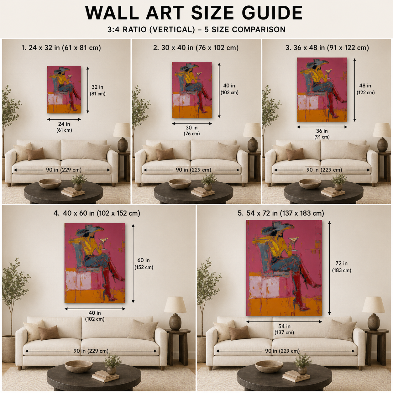 Bold Figurative Oil Painting Of Woman In Hat With Expressive Brushstrokes For Home Wall