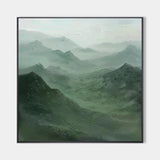 Large Green mountain Abstract Painting Green mountain painting Green landscape painting