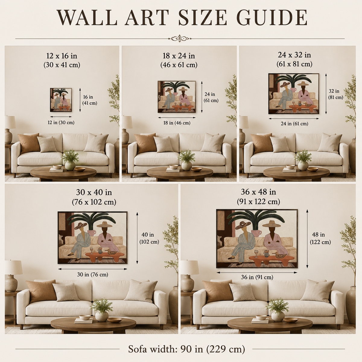Boho Couple Wall Art Tropical Resort Art Neutral Coastal For Coastal Living Room Decor